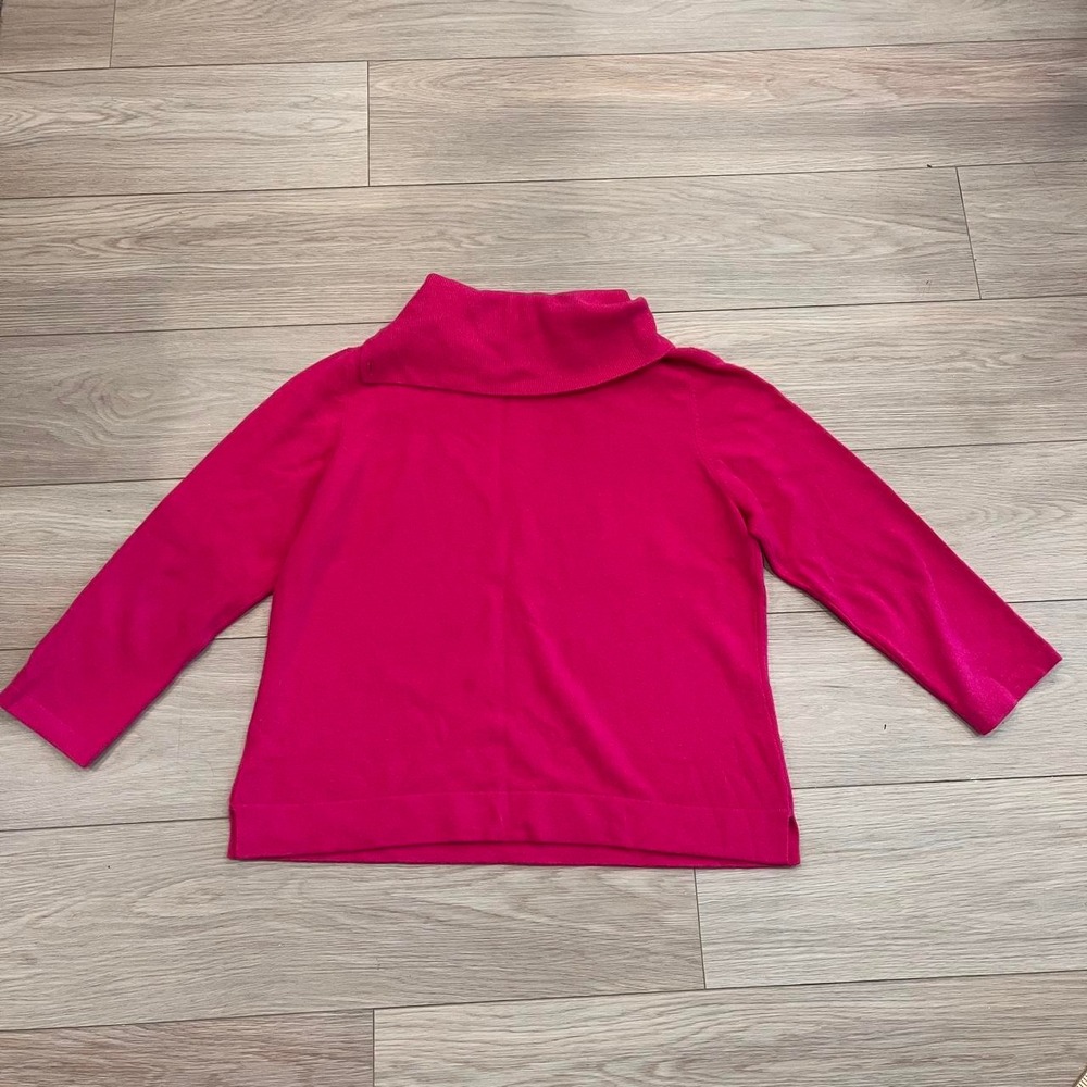 Jones New York 100% Cashmere Pink Turtleneck Sweater Women XL Preppy Minimalist - Picture 5 of 5